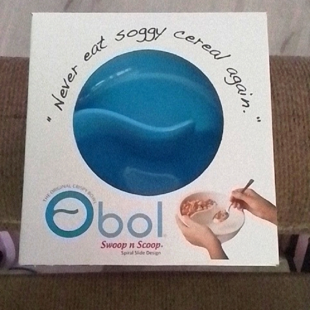 Blue Curved Cereal/All Purpose Bowl
